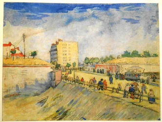 Entrée de Paris avec un tramway à cheval